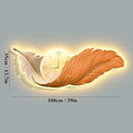 Large Feather Wall Hanging Decor with LED Light & Clock – Boho Plume Wall Sculpture