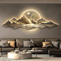 Large 3D Handmade Wall Sculpture with LED Light – Traditional Chinese Pine Wall Art